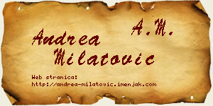 Andrea Milatović vizit kartica